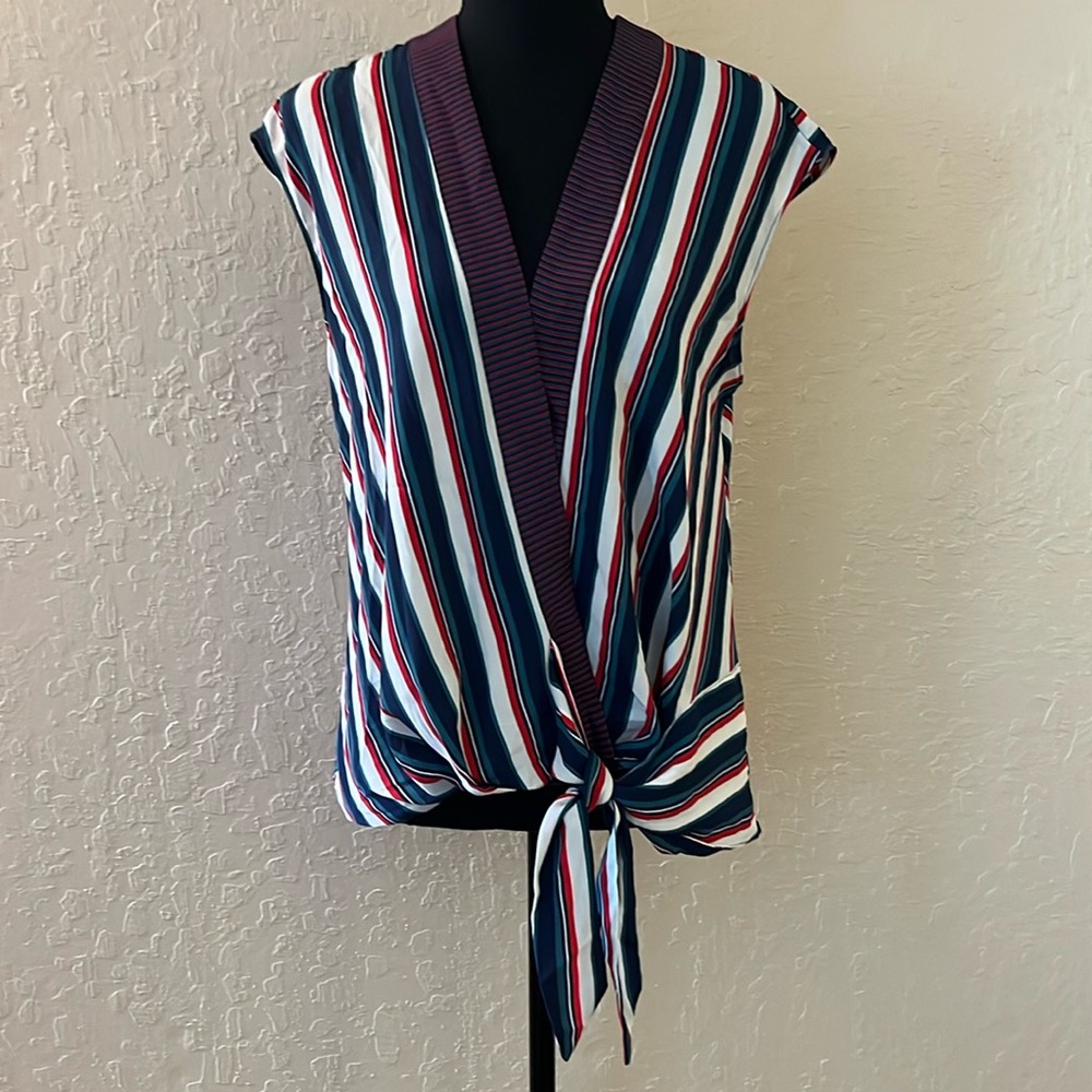Trouve Multicolor Striped Blouse - image 1